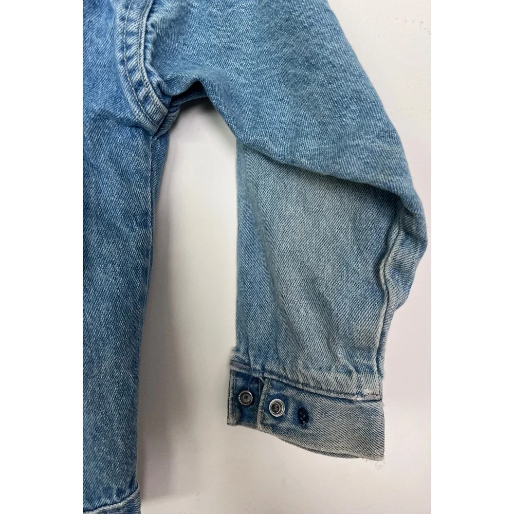 Vintage OshKosh B'gosh Kids Denim Jacket‎ Patches Canada Mickey Paris Size 6X